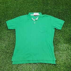 Vintage 90s 417 Van-Heusen Polo Shirt L/XL 22x28 Green